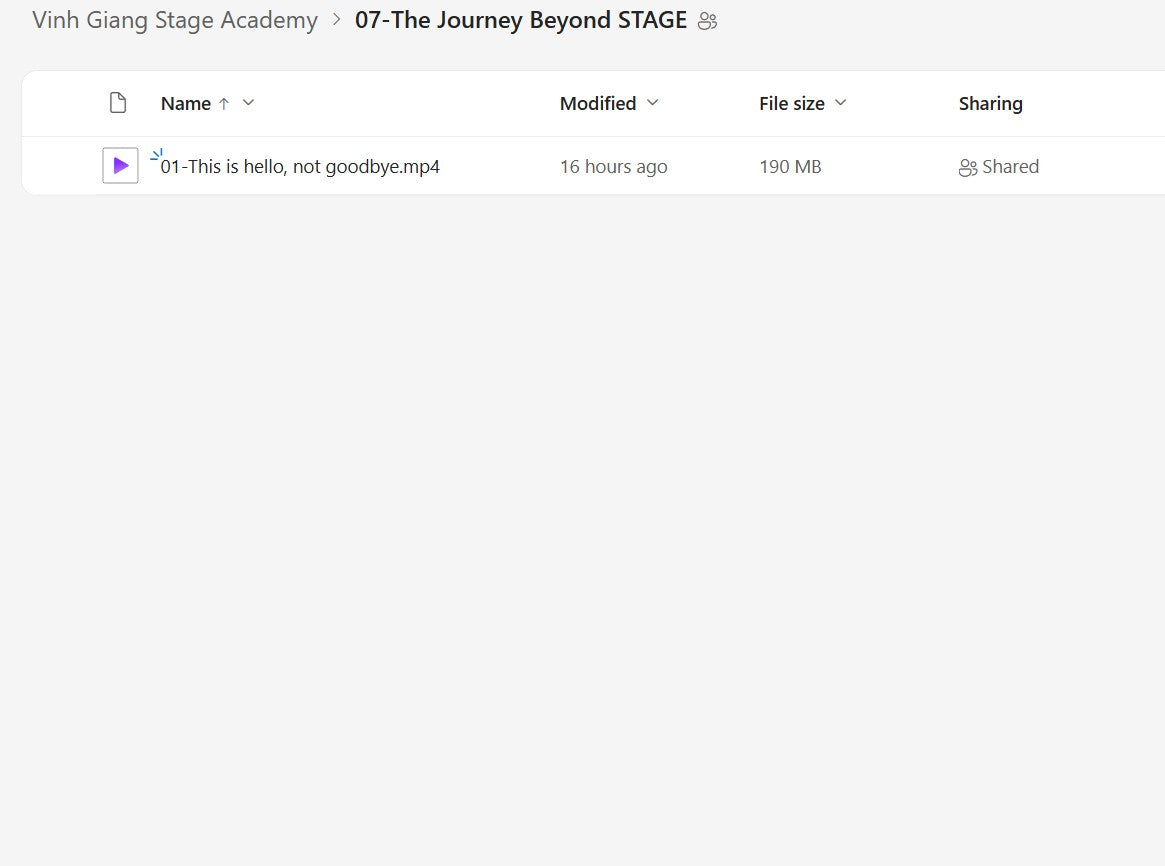 Vinh Giang - Stage Academy