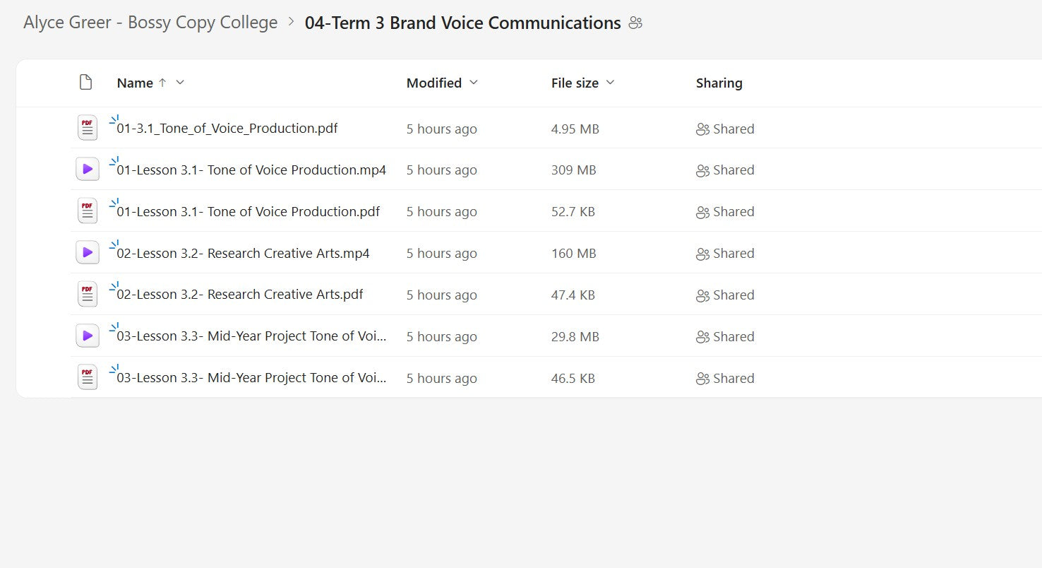 Alyce Greer – Bossy Copy College Module 4 on yourpremiumaccess.com