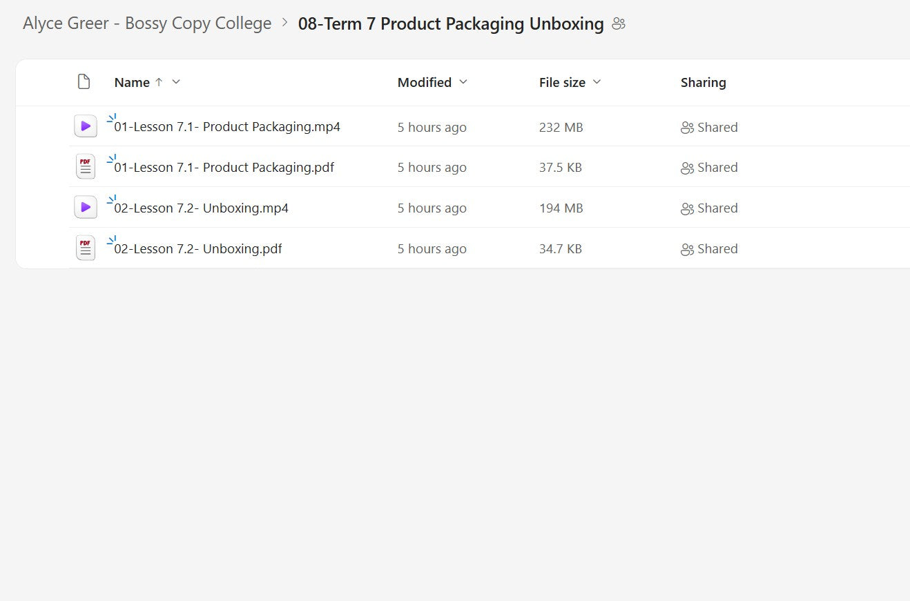 Alyce Greer – Bossy Copy College Module 8 on yourpremiumaccess.com