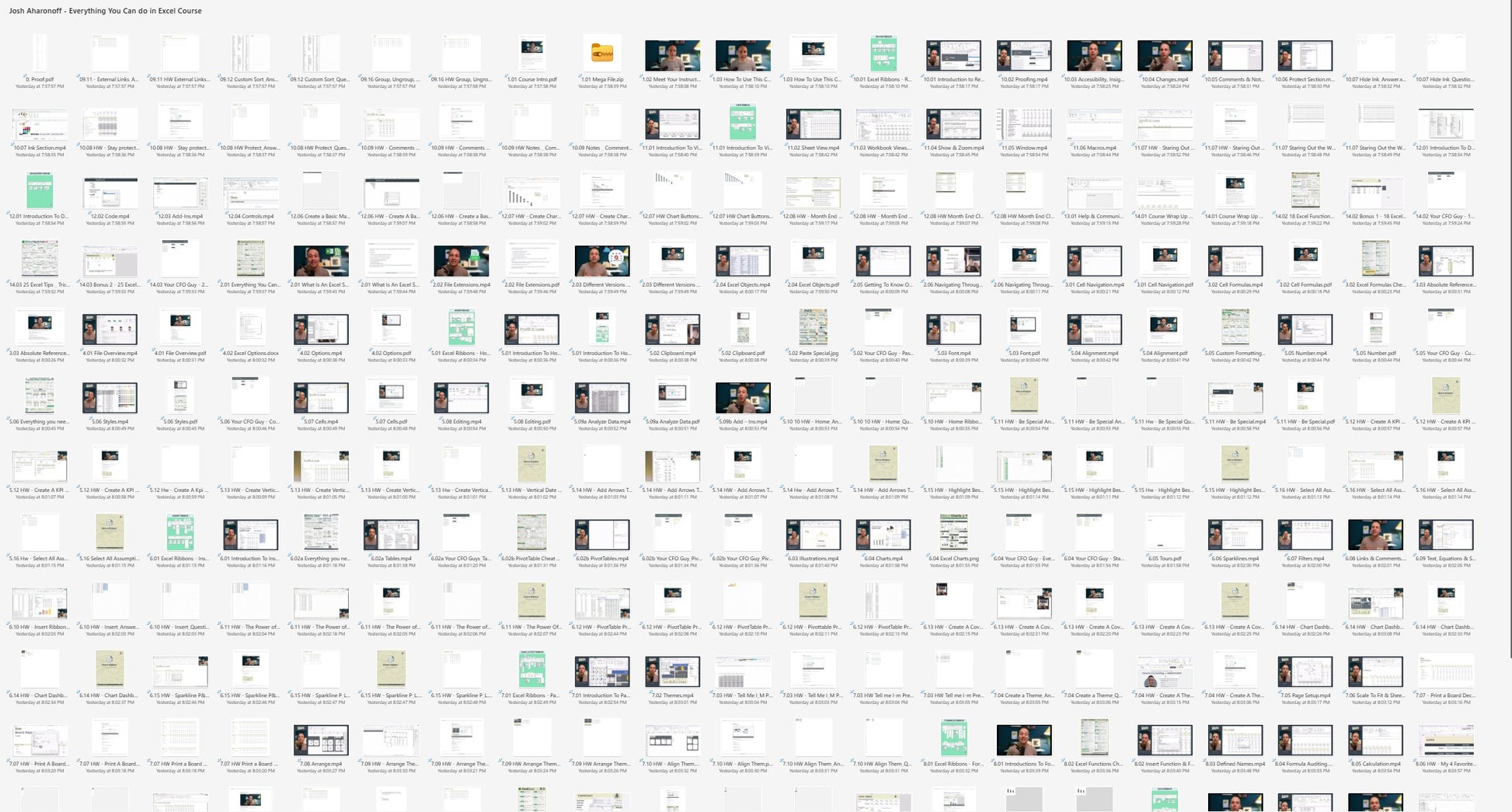 Josh Aharonoff – Everything You Can Do In Excel Course Modules on yourpremiumaccess.com