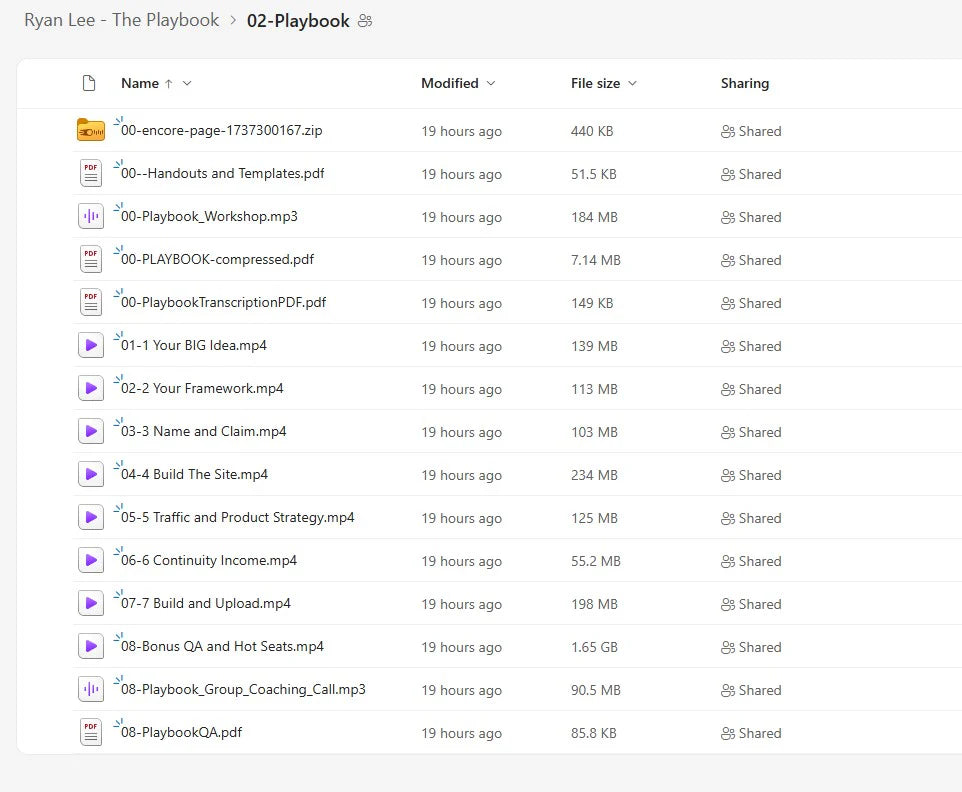 Ryan Lee - The Playbook