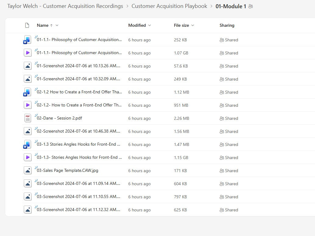 Taylor Welch – Customer Acquisition Recordings Module 1 on yourpremiumaccess.com