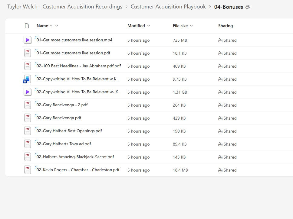 Taylor Welch – Customer Acquisition Recordings Module 4 on yourpremiumaccess.com