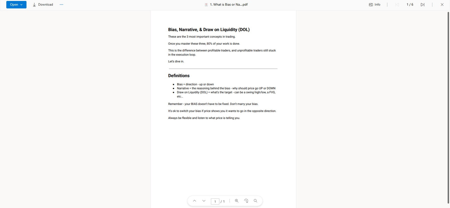 Triton Trades - Simple Traders Mentorship File Document on yourpremiumaccess.com