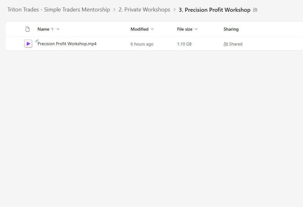 Triton Trades - Simple Traders Mentorship Module 2 Folder 3 on yourpremiumaccess.com