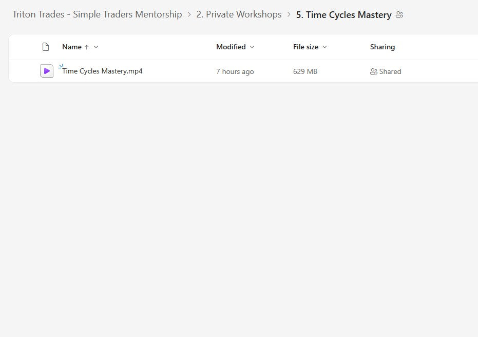 Triton Trades - Simple Traders Mentorship Module 2 Folder 5 on yourpremiumaccess.com